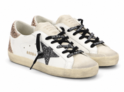 Golden Goose Super-Star Bianco Argento Oro Glitter