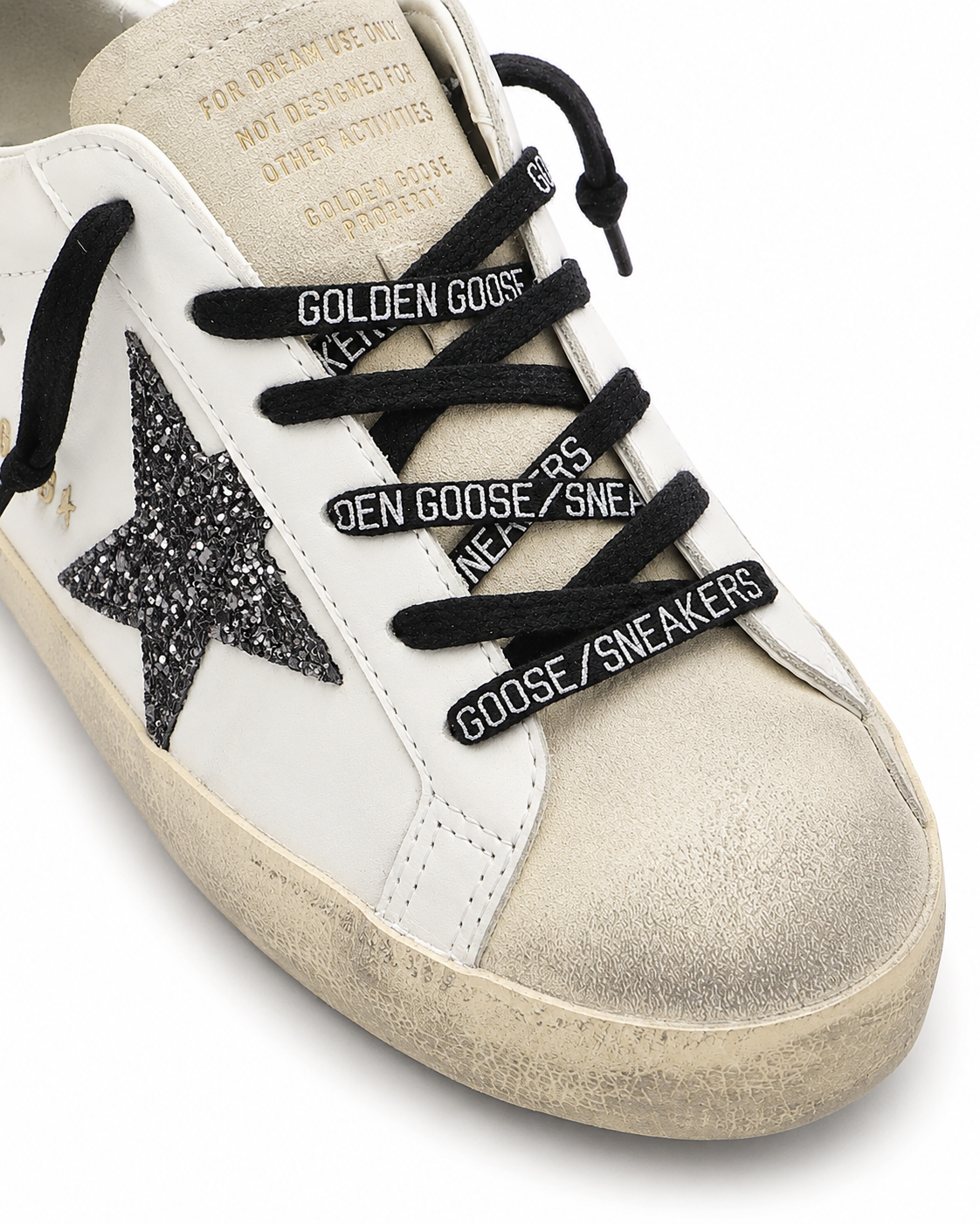 Golden Goose Super-Star Bianco Argento Oro Glitter