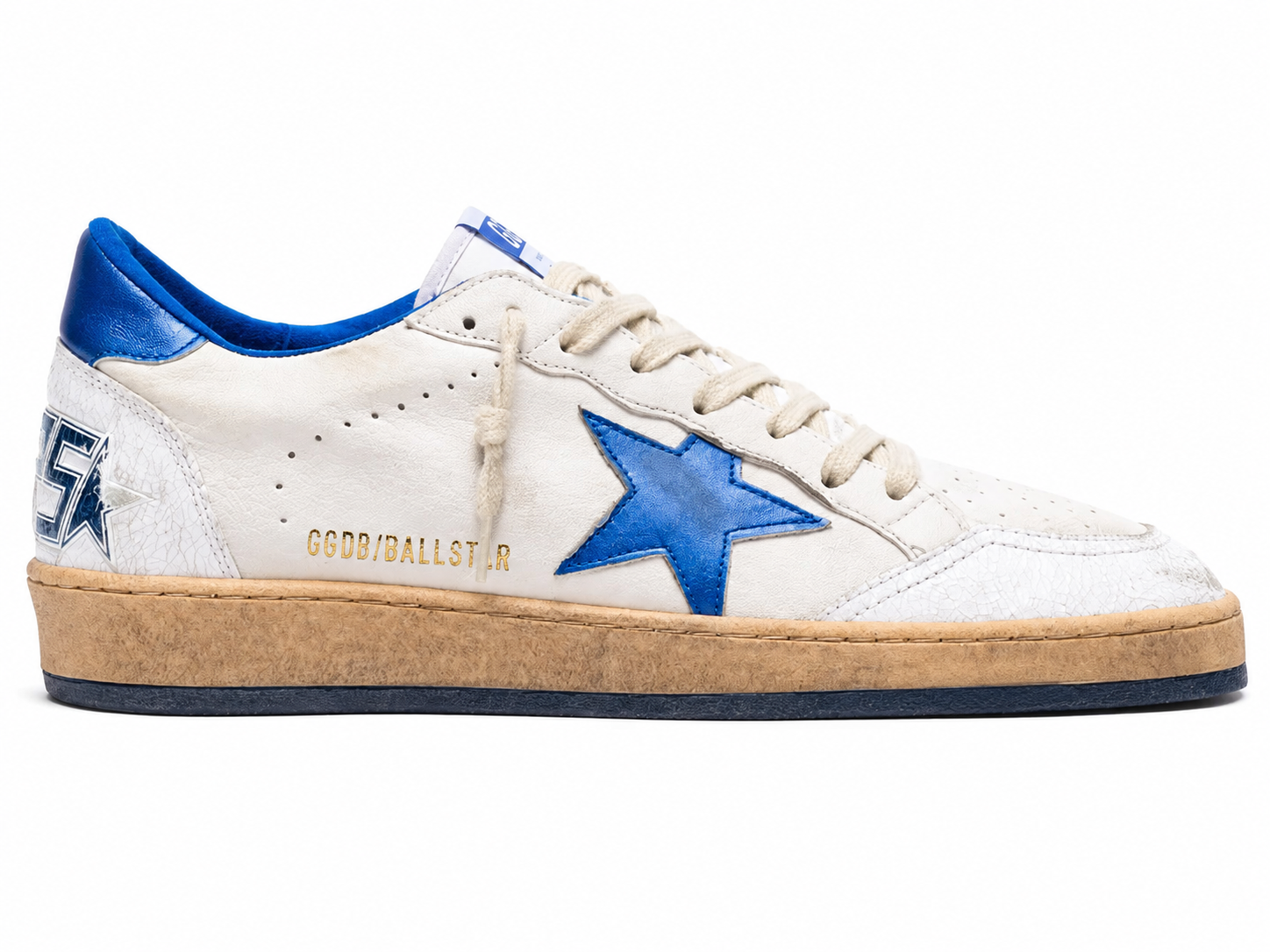 Golden Goose Ball Star con stella e talloncino bluette