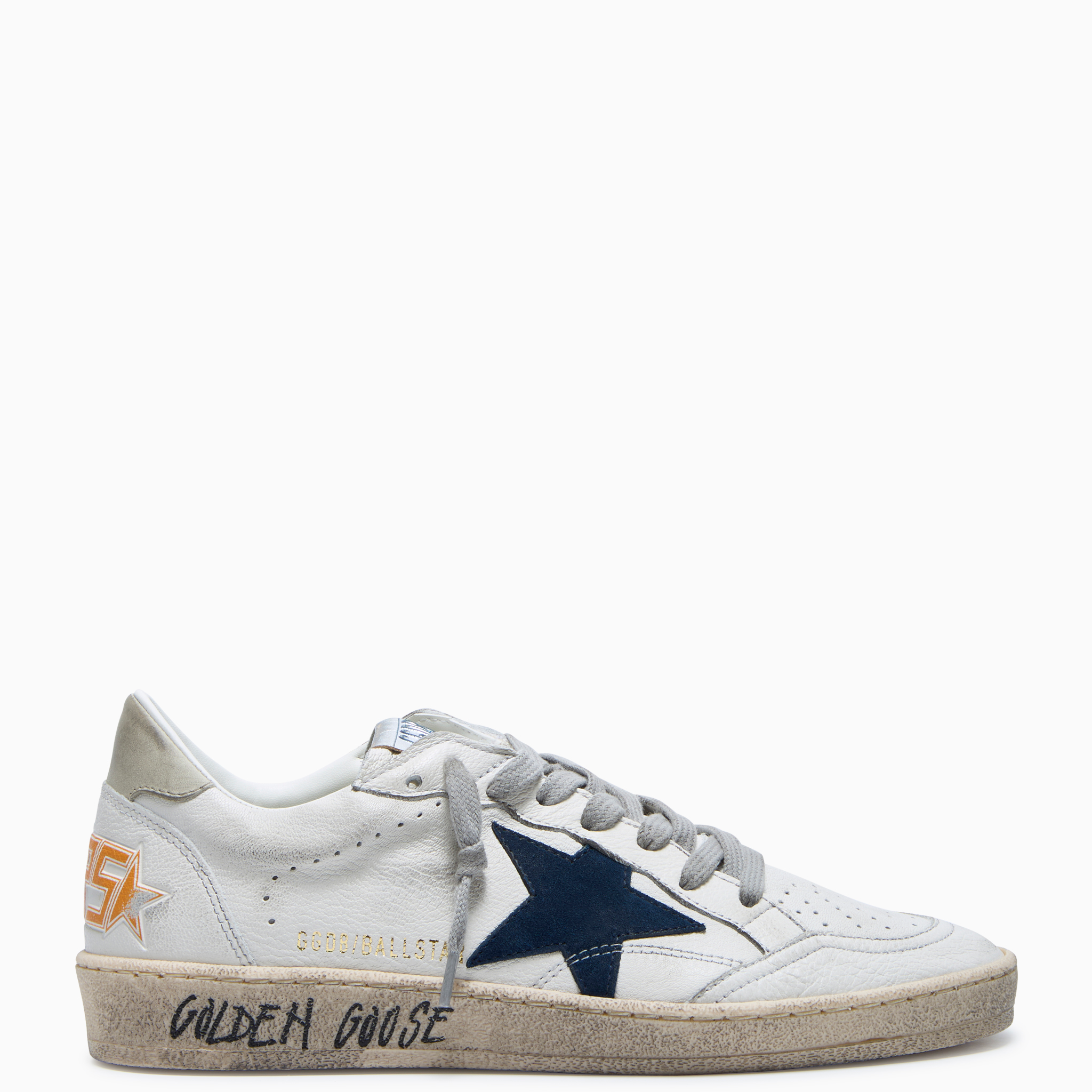 Golden Goose Ball Star Uomo White Blue Ice - scarpa destra