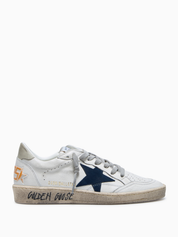 Golden Goose Ball Star Uomo White Blue Ice - scarpa destra