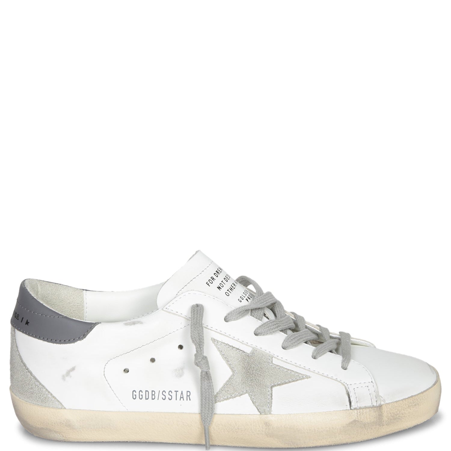 Golden Goose Super-Star Donna White Ice Dark Grey - scarpa destra