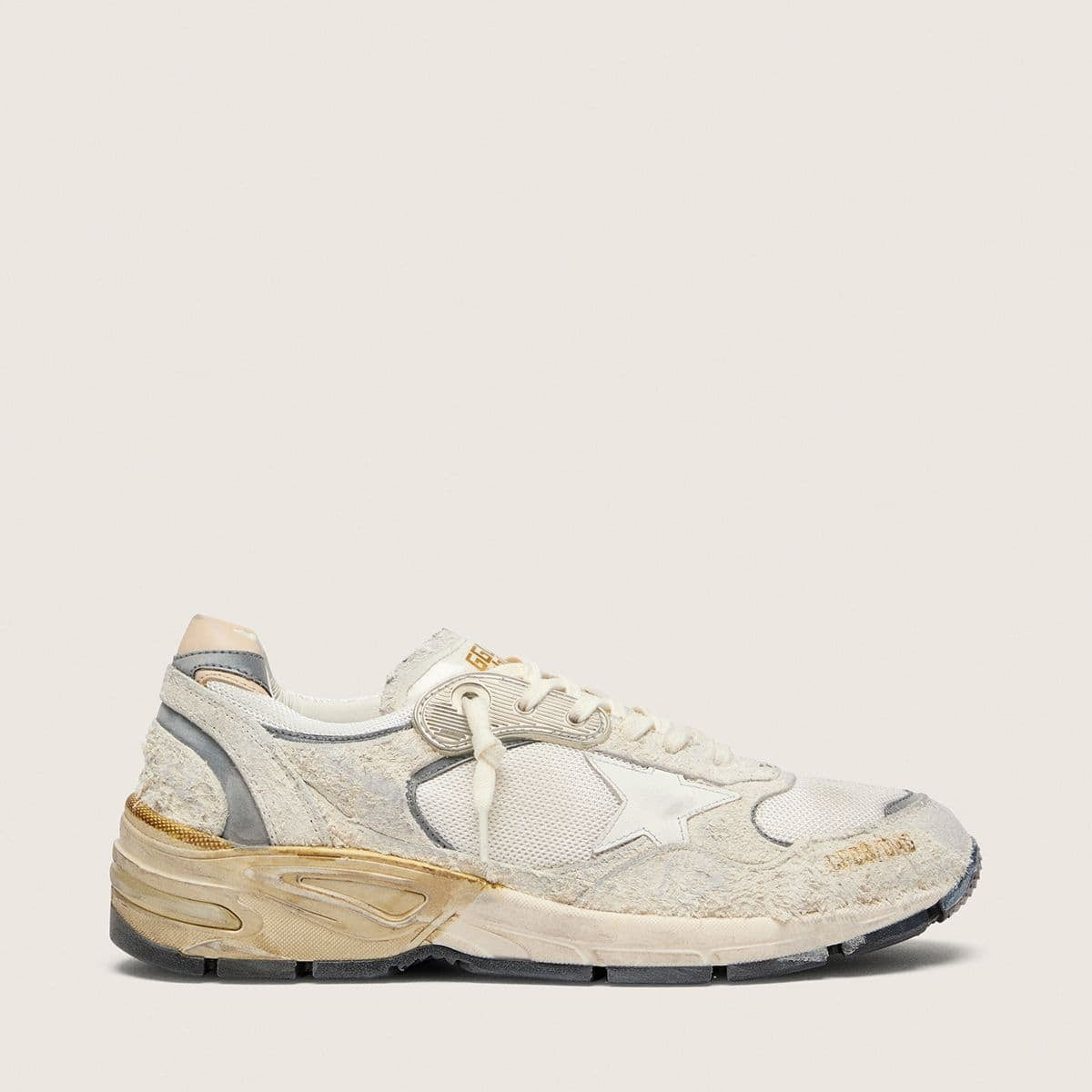 Golden Goose Dad-Star Donna White Silver - scarpa destra