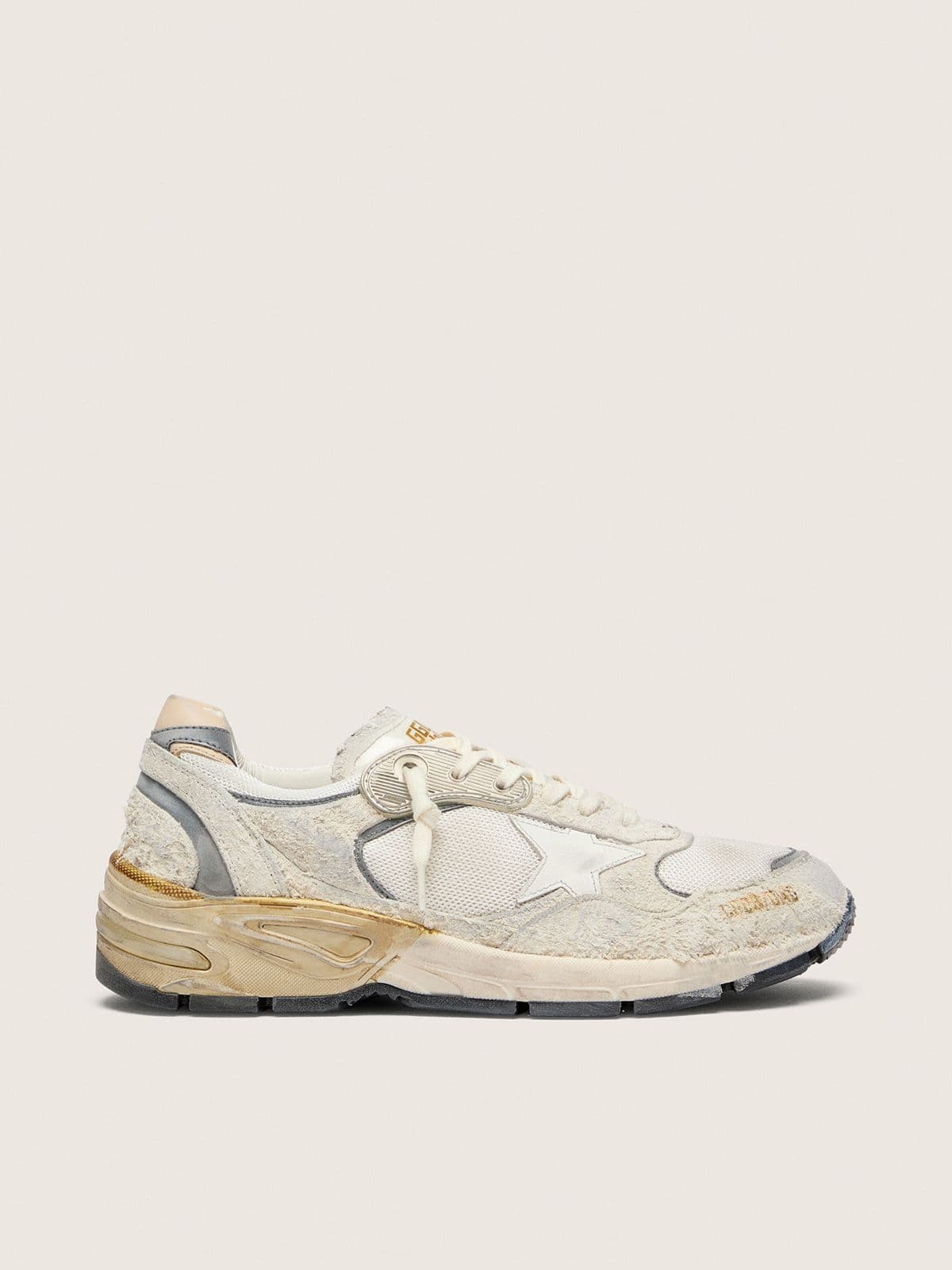 Golden Goose Dad-Star Donna White Silver - scarpa destra
