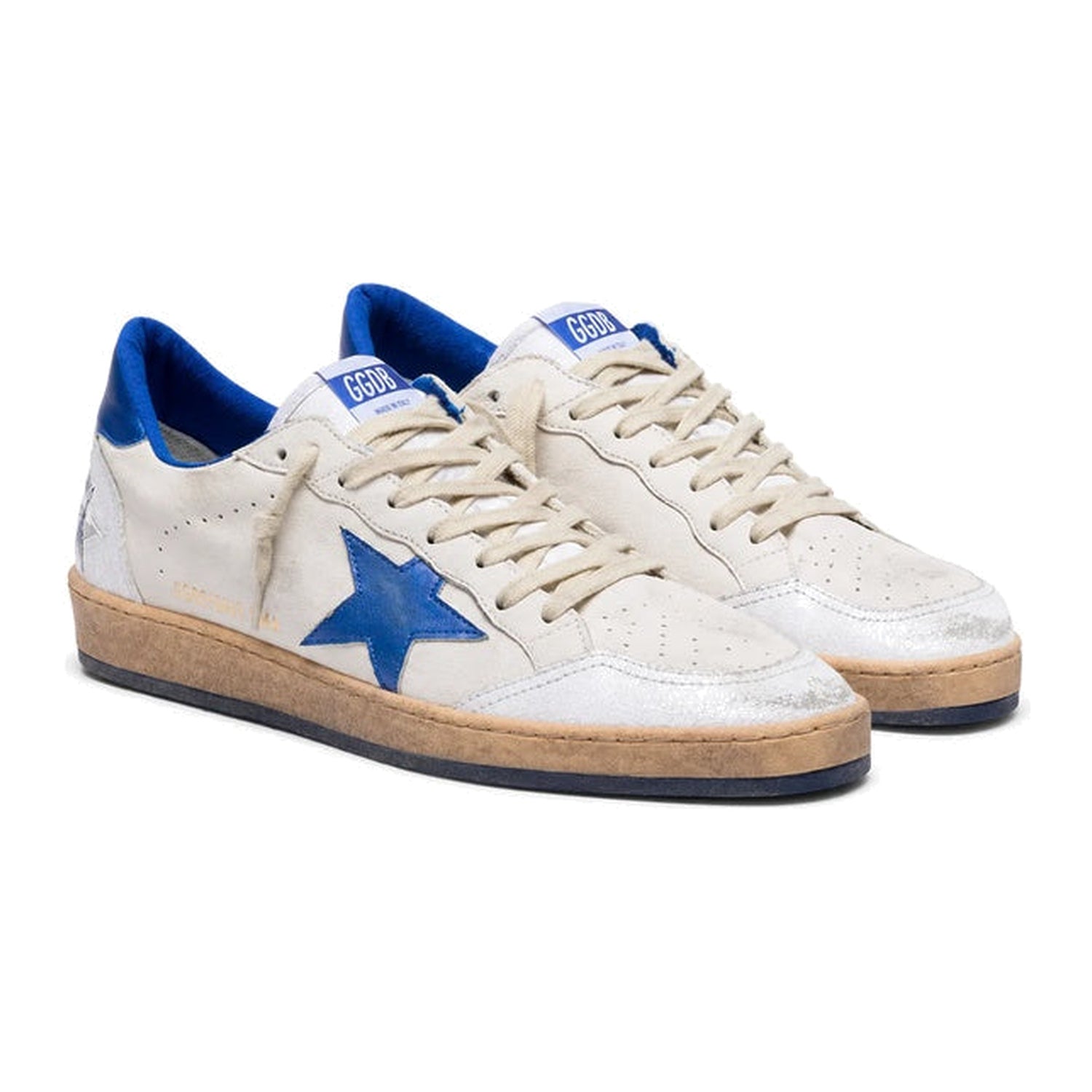 Golden Goose Ball Star con stella e talloncino bluette