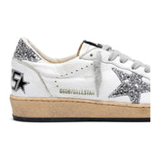 Golden Goose Ball Star con stella e talloncino glitter argento