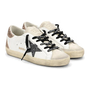 Golden Goose Super-Star Bianco Argento Oro Glitter