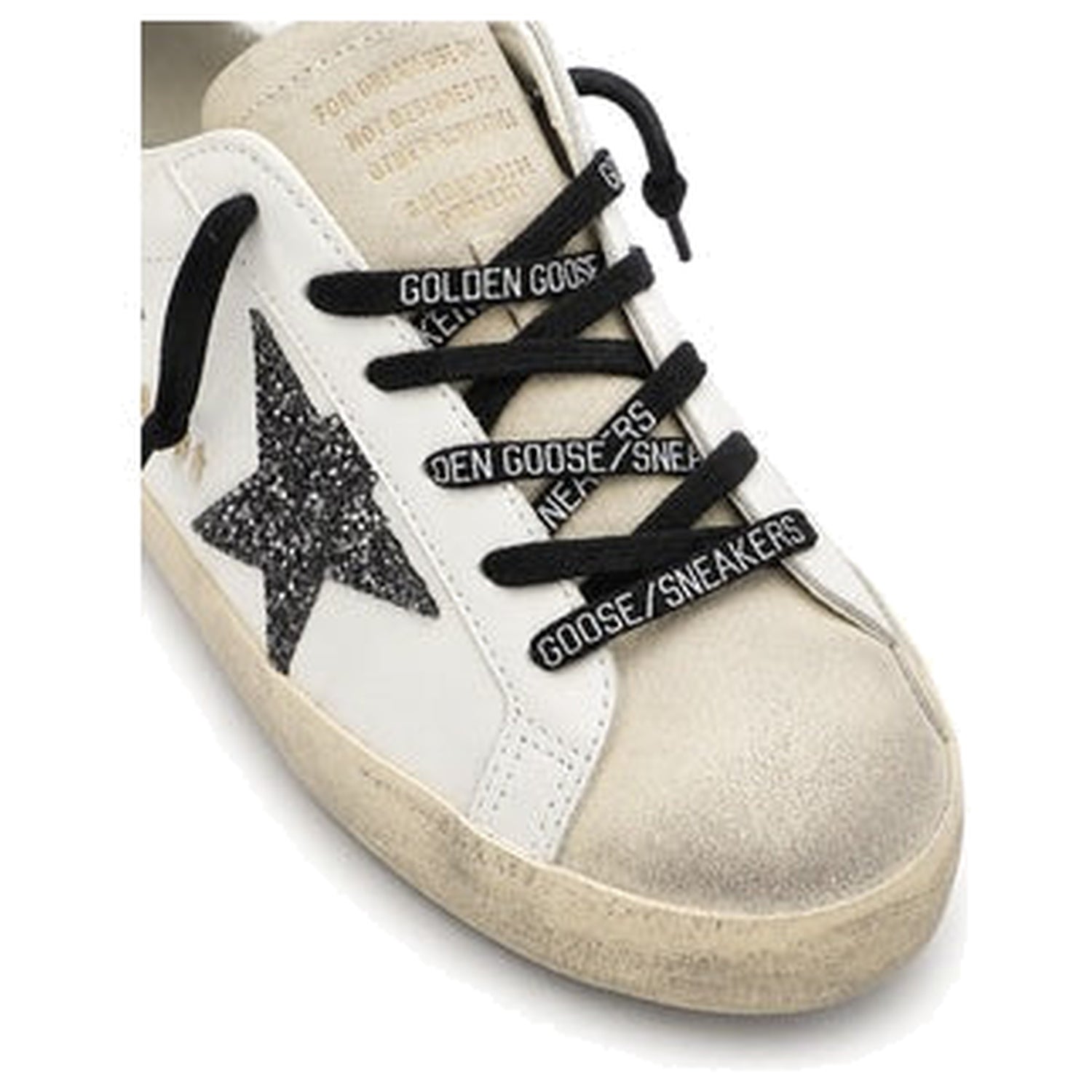 Golden Goose Super-Star Bianco Argento Oro Glitter
