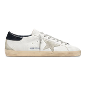Golden Goose Super-Star con stella in suede e talloncino blu