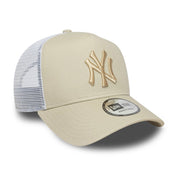 New Era – Cappellino 9FORTY New York Yankees E-Frame con rete beige chiaro
